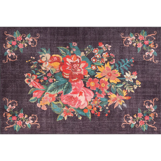 Berthiaume Red/Purple/Green Rug