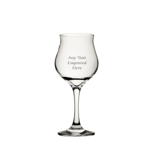 Personalised Wavy Red Wine Glass 12Oz | 36Cl
