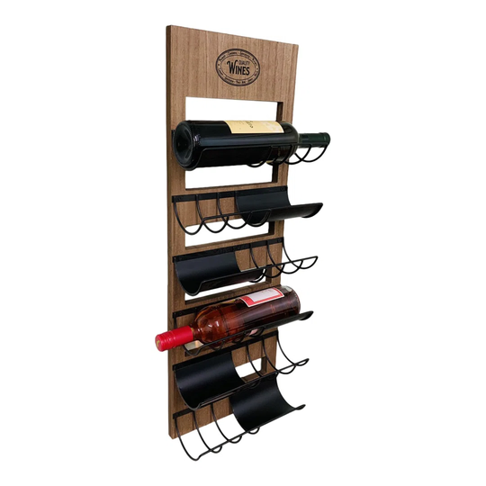 Valenza 6 Bottle Wall Mounted Wine Bottle Rack in Brown