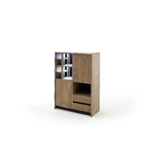 Orpha 98 Cm Wide 2 Drawer Acacia Solid Wood Highboard