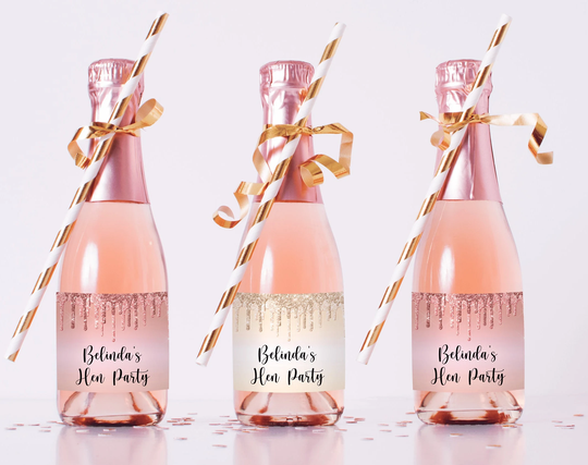 Mini Hen Party Favours - Do Gift Stickers Gifts Bags Champagne Bottle Labels