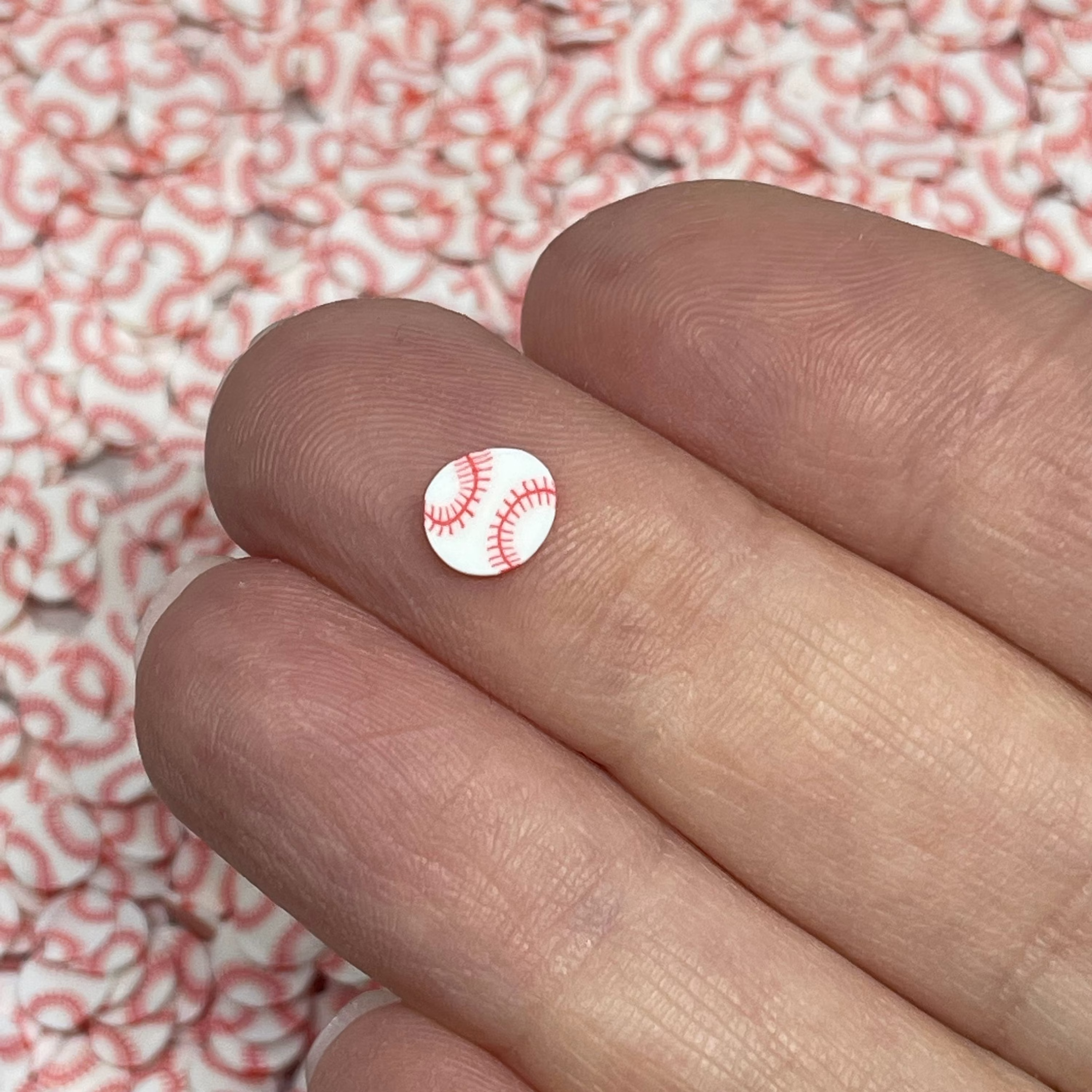Baseball Sprinkles, Fake Polymer Baseballs, Faux Jimmies, Lemons, Fimo Slices