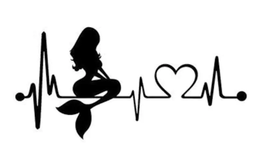 Mermaid Beach Self Adhesive Vinyl Sticker Decal Water Bottle, Mug, Tumbler, Glass, Window, Laptop Labels Party Name Tags