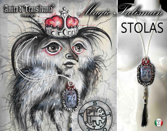 stolas Demon Goetia Gothic Owl Talisman Protective Protection Amulet Pendant Punk Witch Handmade Bird Necklace Jewelry Witchcraft Occult Art
