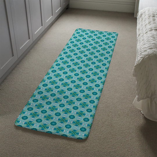 Lovelace Cool Boho Chic Summer Designer Shaggy Turquoise Rug