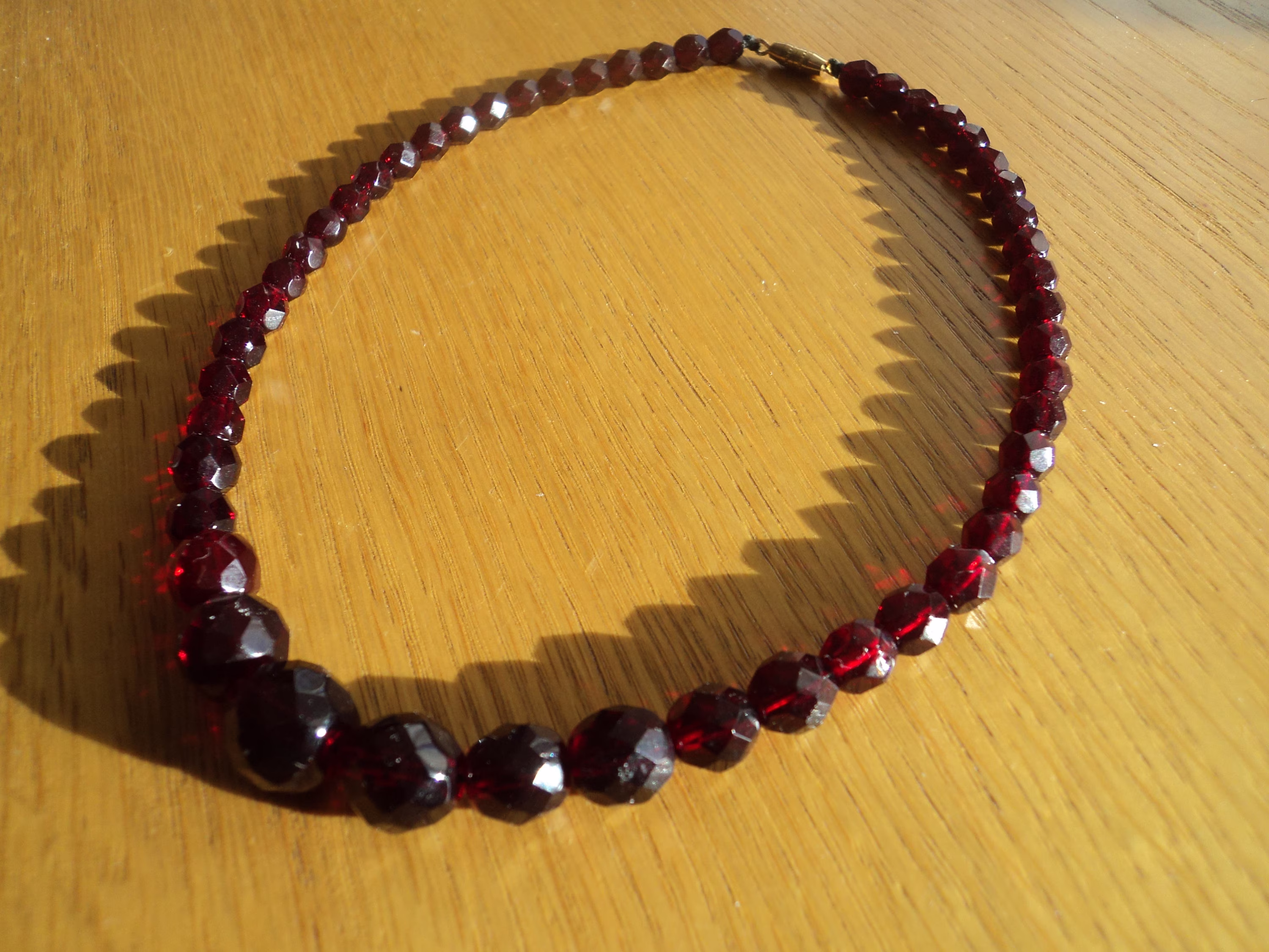 Czech Wine Glass Beads Necklace