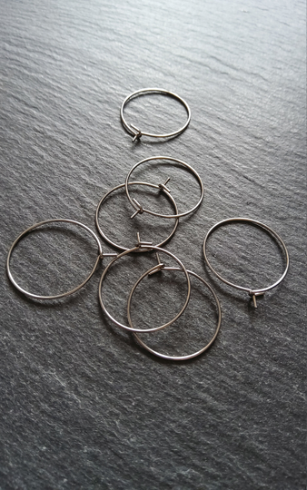 10 Or 50 Stainless Steel Hoops Open Hook 23x20mm