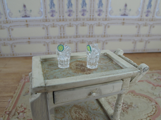 Dollhouse Miniature Drink Lemon Glasses. 112 Glass For Living Room Decoration. Bottle Kitchen Home Dollhouseglasses