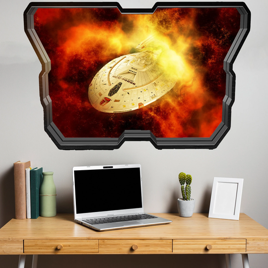 Space Galaxy Spaceship Voyager Wall Sticker Art Poster Mural Transfer Decal Print Room Home Nursery Office Shop Decor Id435