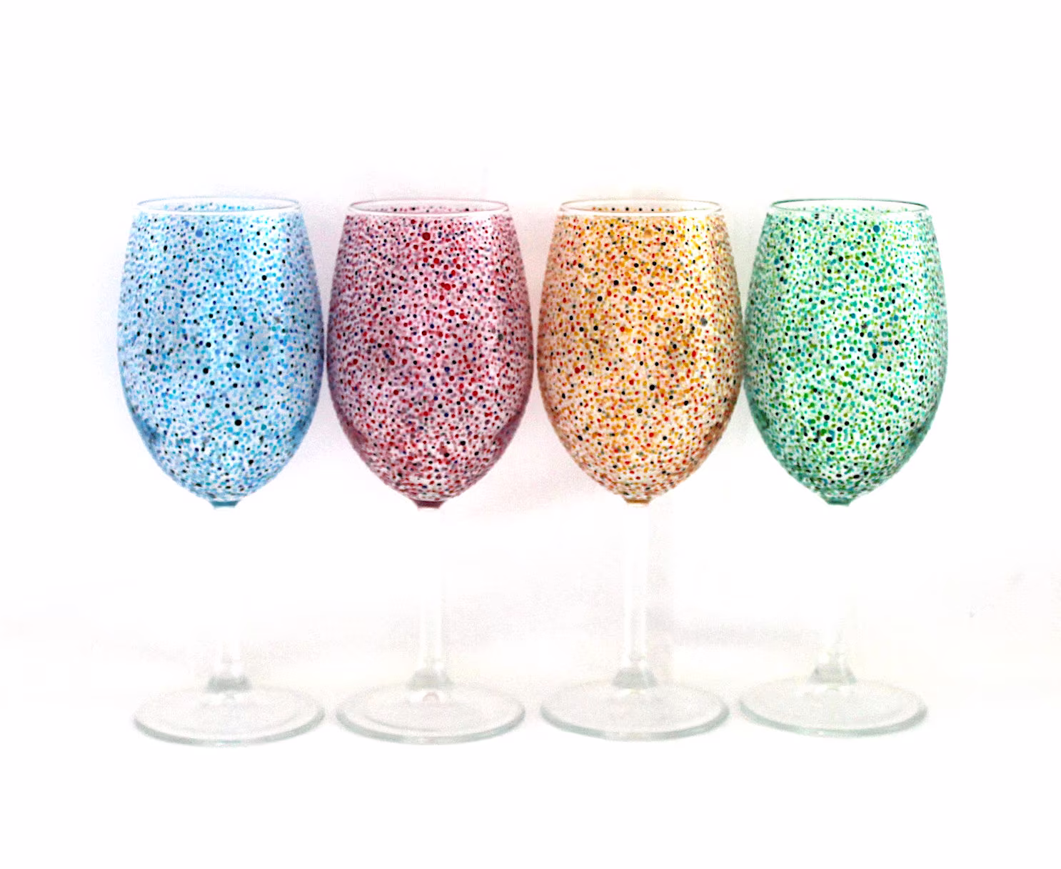 Polka Dot Wine Glasses