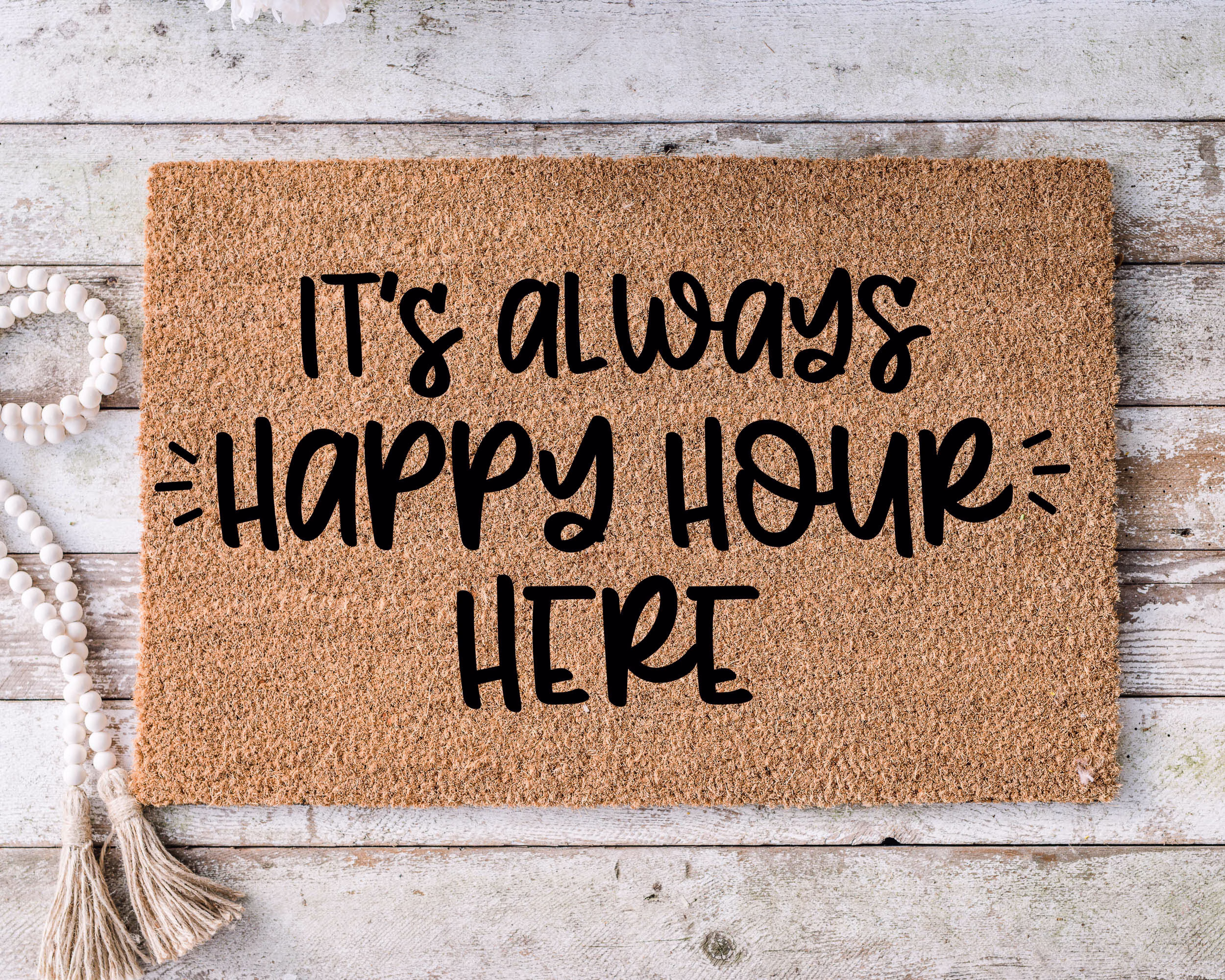 It's Always Happy Your Here , Funny Doormat, Housewarming Gift, Welcome Mat, Door Closing Wedding Gift - 6