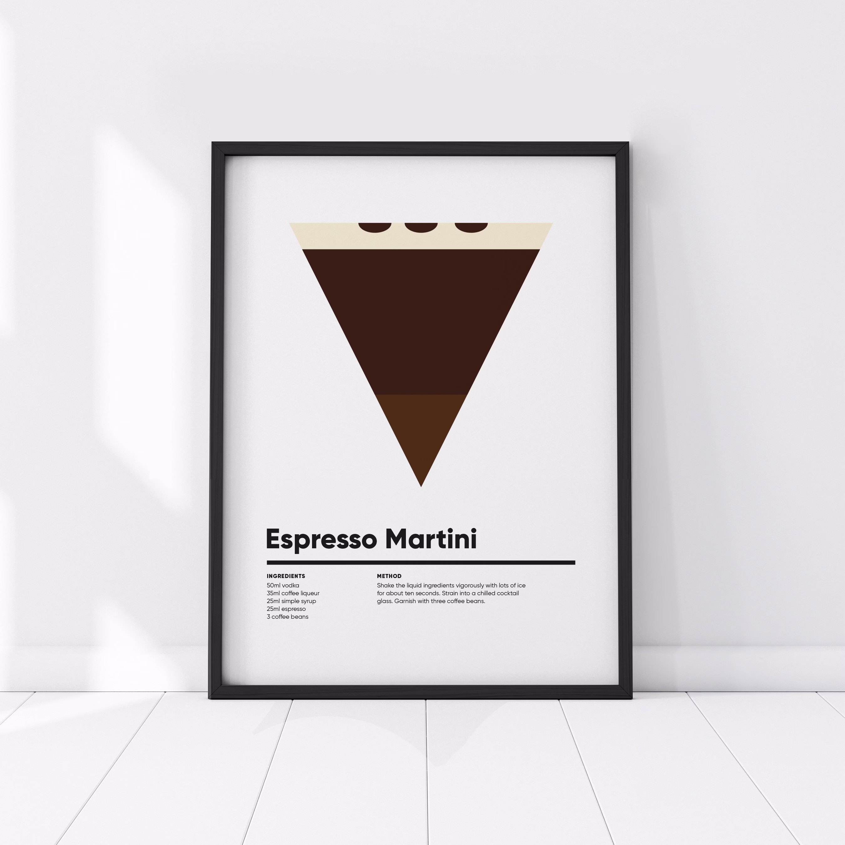 Espresso Martini Print, Poster, Gift, Bar Cart Decor, Modern Art, Cocktail Lover, Drinks Trolley, Home
