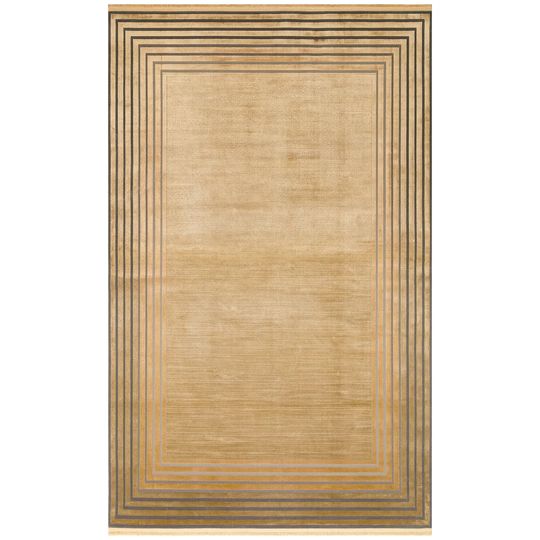 Bybee Machine Woven Gold Rug