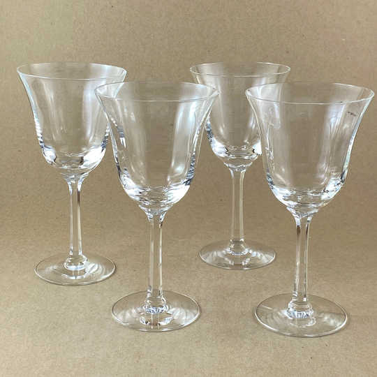 Crystal Sepal Petal Stem Optic Glass Wine Glass, Stemware