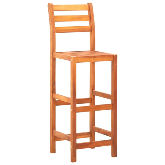 Bar Chairs 4 Pcs Solid Acacia Wood
