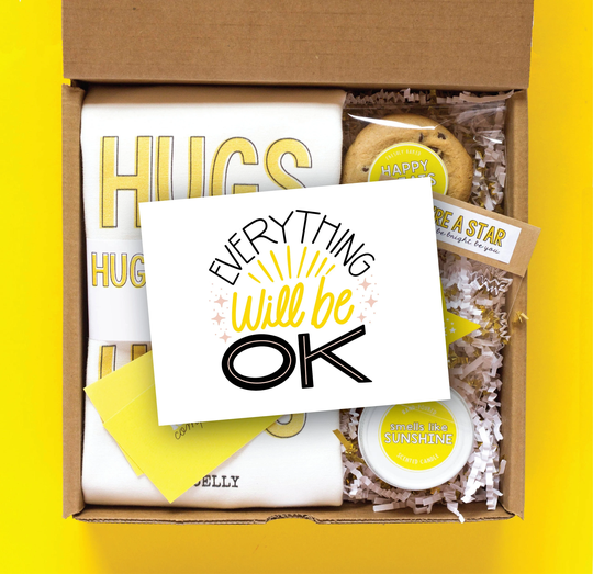 Cheer Up Gift Box | Sunshine Thinking Of You Sympathy Basket Care Package For Her