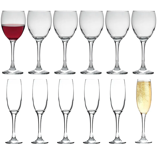 LAV 12Pc Venue Stemware Set - Clear