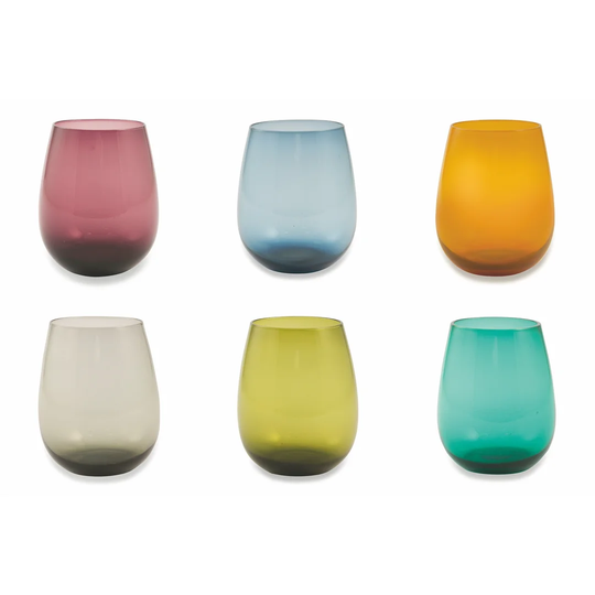 Happy Hour 428 ml Stemless Wine Glass Set