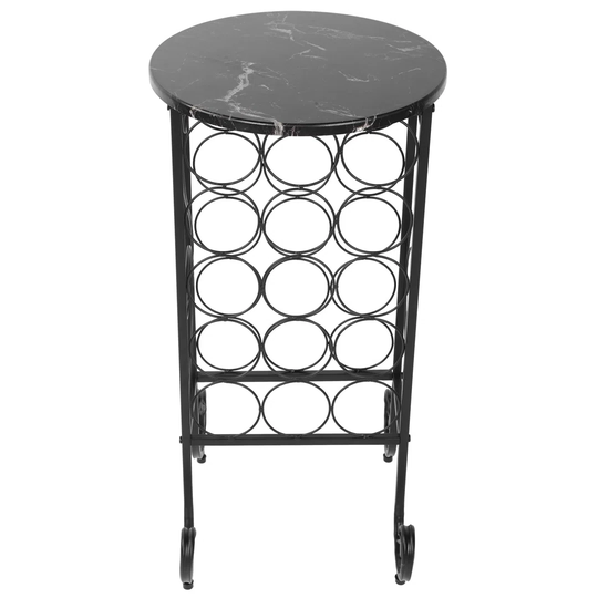 Fontaines 15 Bottle Floor Wine Bottle Rack in Black