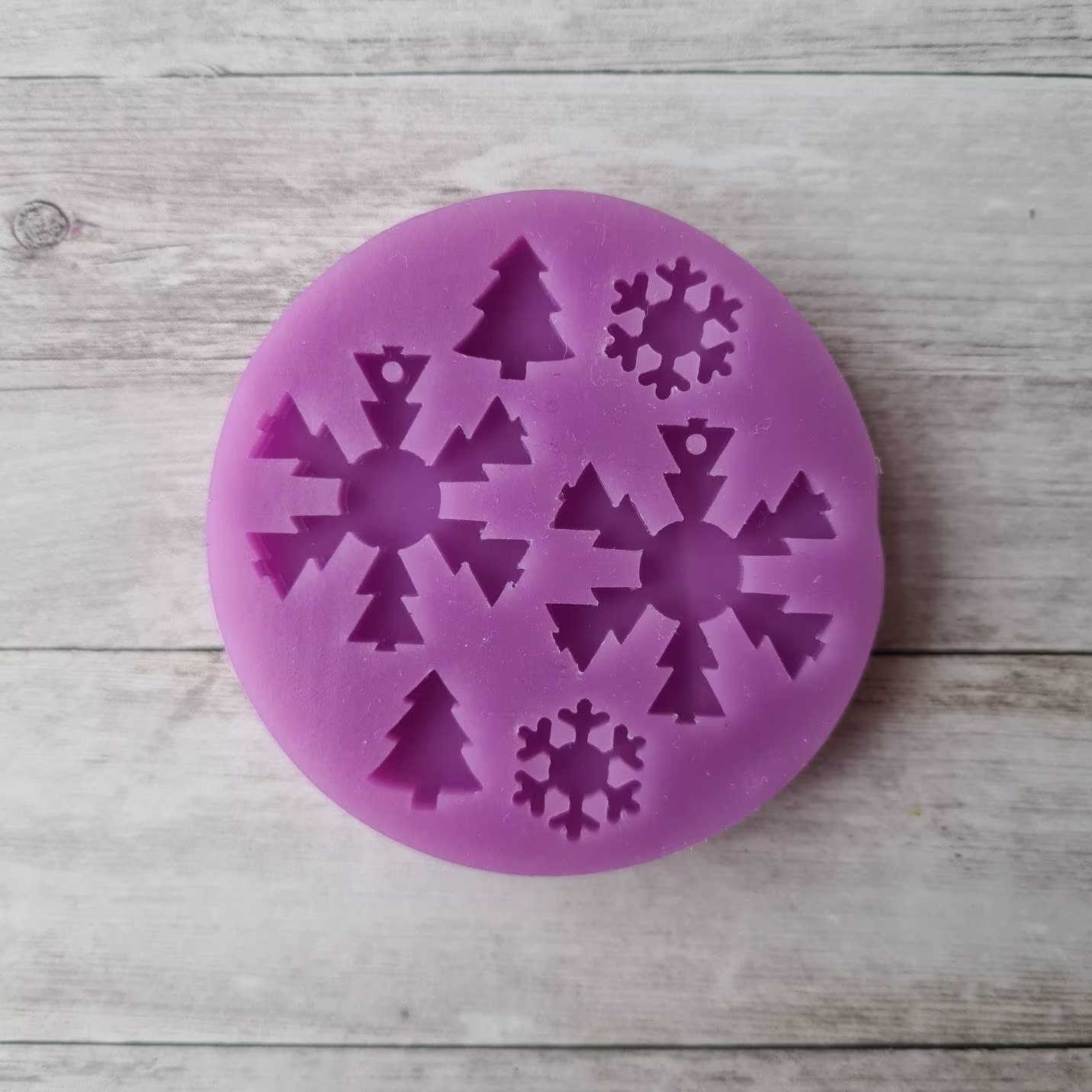 Earrings Mold - 25mm & 12mm Christmas Mold, Flexible Silicone Polymer Clay Snowflakes Resin Supplies
