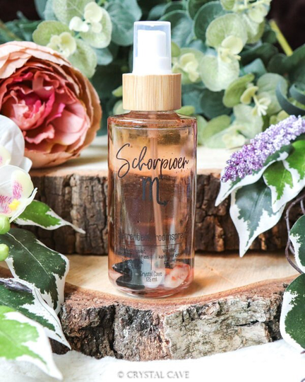 Scorpio Room Spray Aura/Perfume Crystal Infused Essential Oil Zodiac Constellation Astrology Gift Home Luxury Aromatherapy Luxe Spa