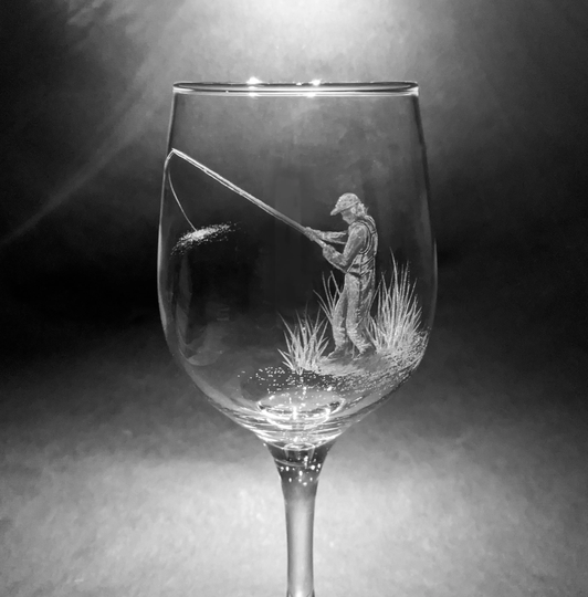 Fishing Gifts - Wine Glass Gifts For Dad Hand Engraved Him Gin Beer Tankard