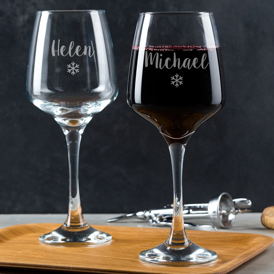 Personalised Christmas Wine Glass - Personalized Goblet Xmas Gifts For Her Him Men Women Drinkers Lovers Present