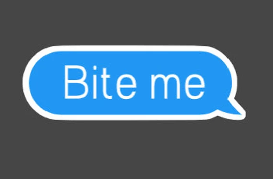 Indoor Fridge Magnet Funny Bite Me Text Message Reply Magnet - Laminated Glossy