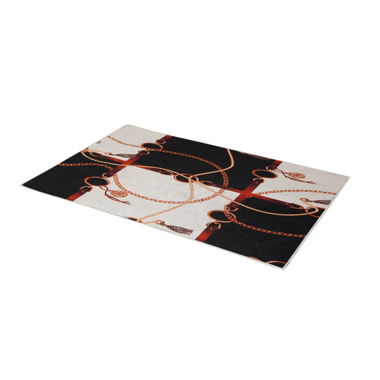 Mazin Flatweave Black/White Rug