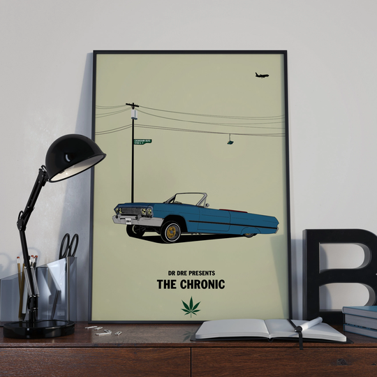 Low Rider 90S Hip Hop Dr Dre The Chronic Inspired Poster