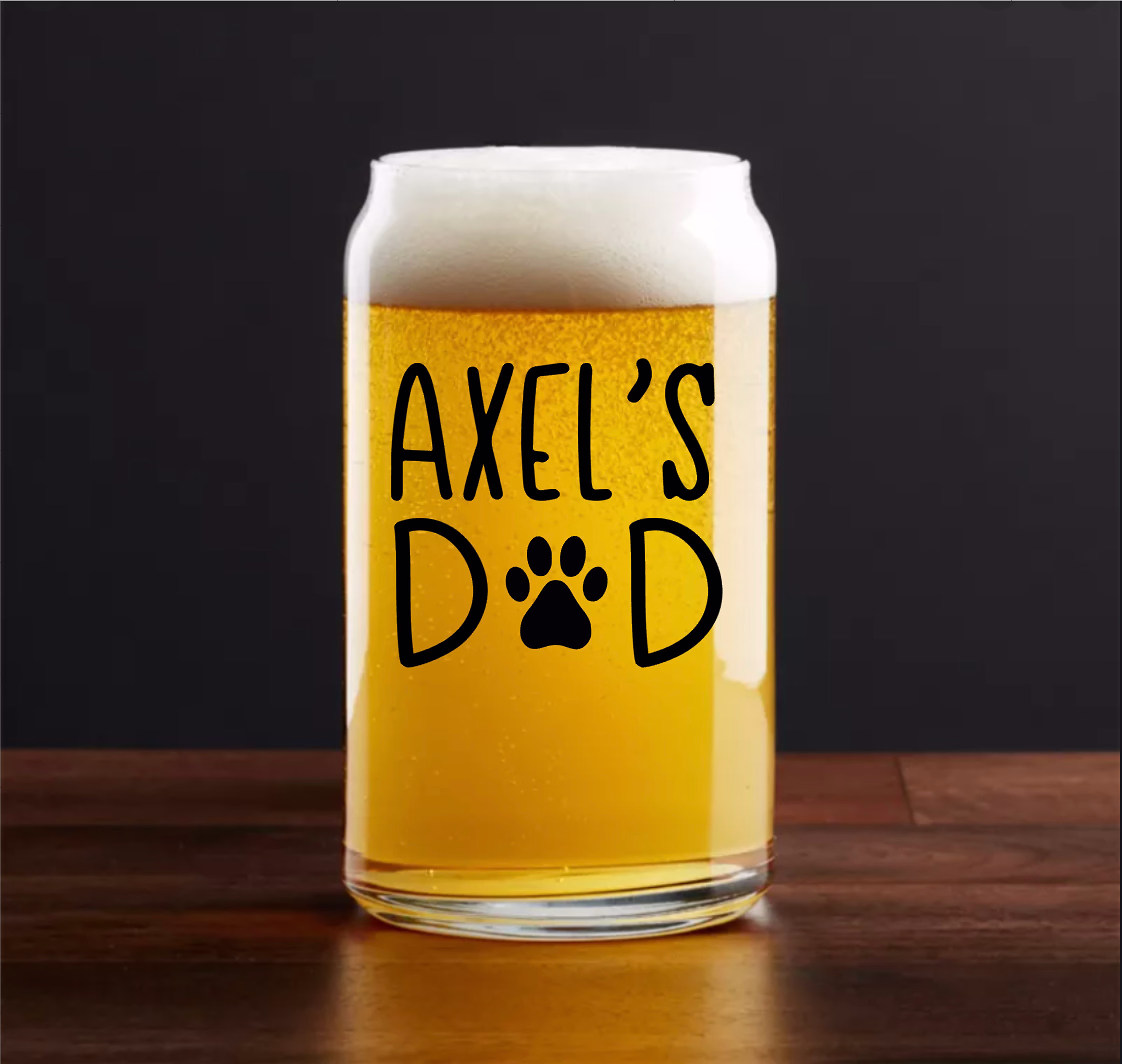 Dog Dad Wine Glass, Gift For Dad, Birthday Gift, Fathers Day, New Personalized