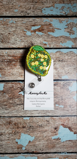 Lemon Badge Reel, Nurse Fruit Retractable ID Holder, Summer Dietitian Hospital Reel