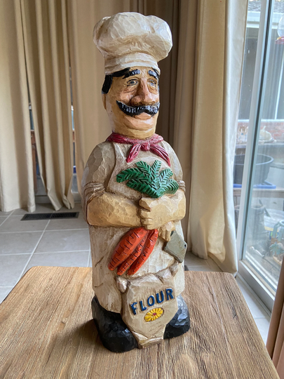 Vintage Hide N Side Wooden Chef