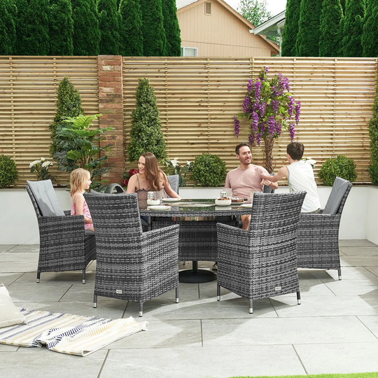 Andri 6 Seater Dining Set with Cushions
