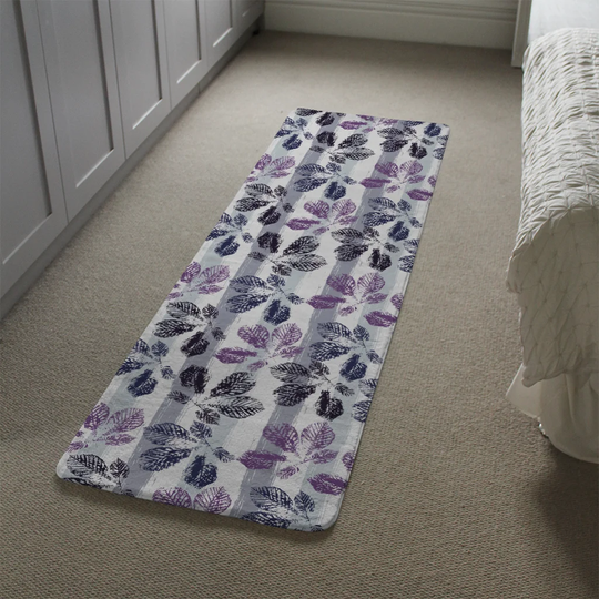 Isaacson Imprint of Plant Designer Shaggy Grey/Purple/Black Rug