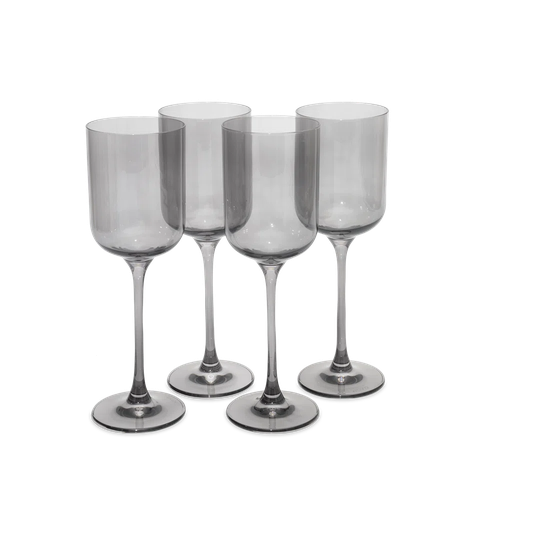 Soho Set Of 4 Wine Glasses, Charcoal, 350 Ml