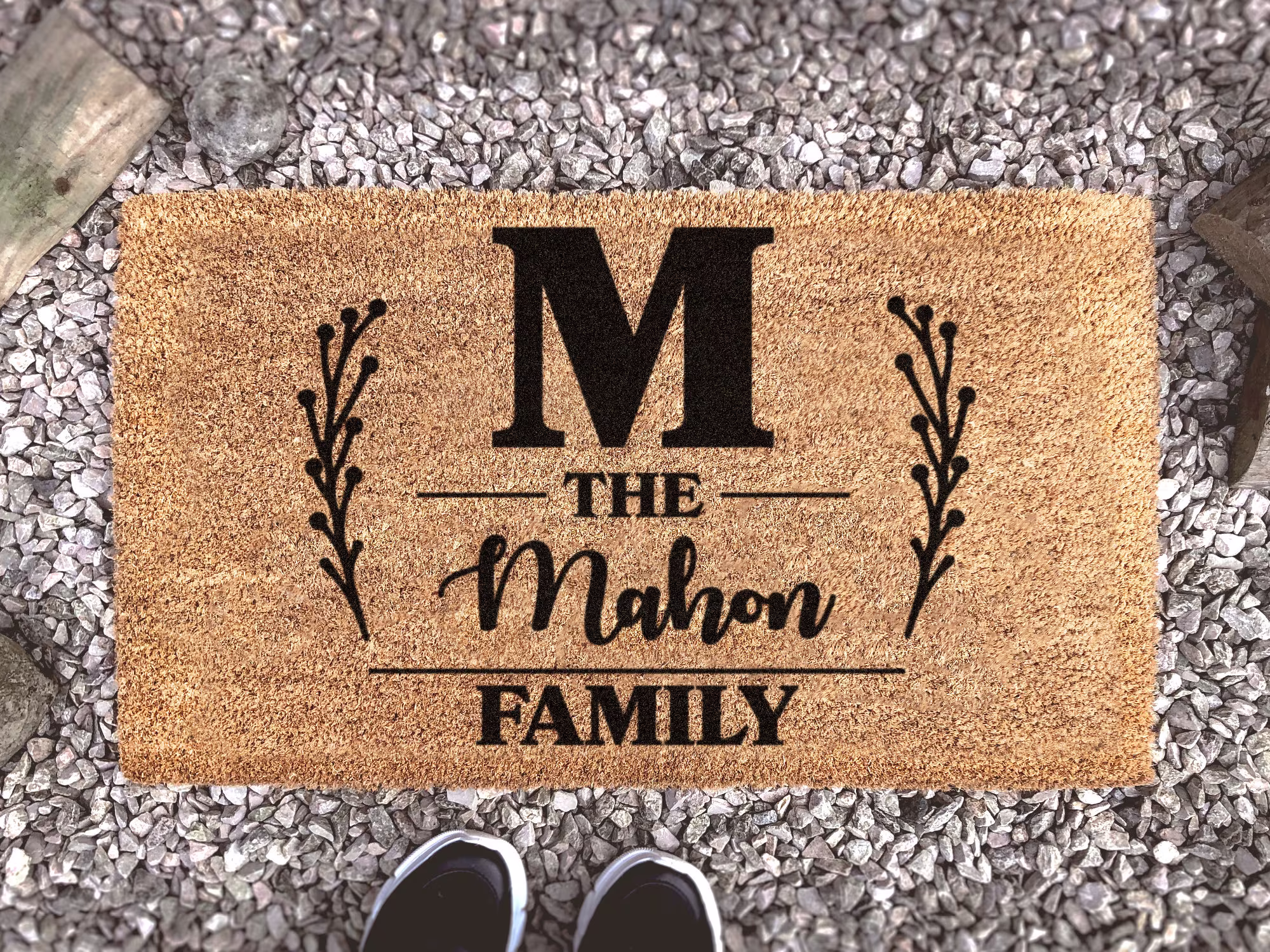 Family Name Doormat - Gift Personalized Monogram Custom Door Mat Housewarming