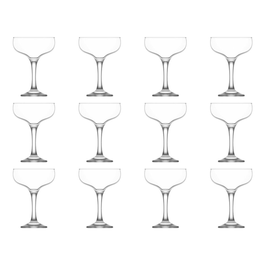 Martini Cocktail Glasses. Champagne Coupe Saucers. (Set of 6 )(235 ml)
