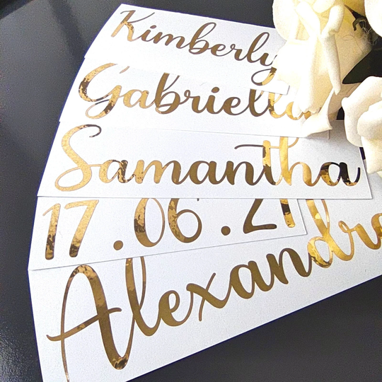 Personalised Gift, Custom Vinyl Sticker, Name Decal, Date Diy Handmade, Handwritten, Wedding Stickers, Gift Stickers