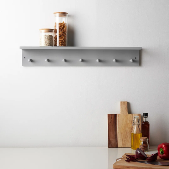 Haus Projekt Floating Shaker Shelf with Hooks