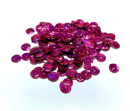 Hologram Berry Slightly Cupped Sequins 8mm