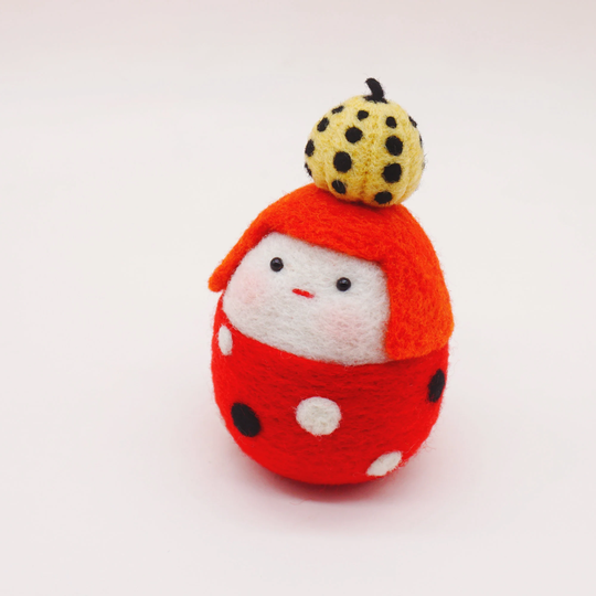 Christmas Tree Ornament Needle Felting Kusama Yayoi With Pumpkin Home Decoration X'mas Gifts New Year's Presents Balls Artist