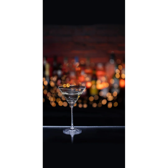 Glitz 210ml Lead Free Crystal Martini Glass