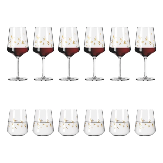 RITZENHOFF CELEBRATION DELUXE Red Wine and Water Glass Set #1 by Romi Bohnenberg