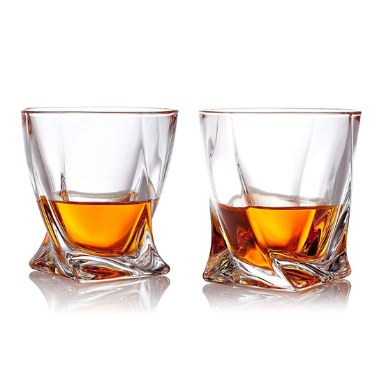 Luxury Crystal Clear Glass Whisky Bourbon Tumbler 340Ml Pack Of 4