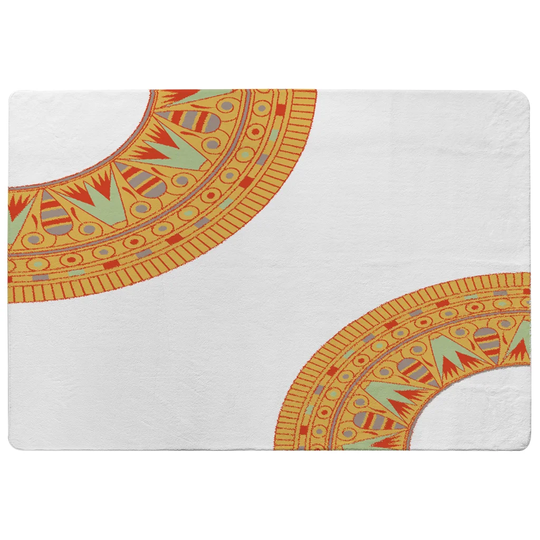 Oliveri Shaggy Golden/White Area Rug
