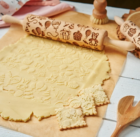 Happy Birthday, Rolling Pin, Embossing Engraved Pin By Lase, Birthday Gift, Party