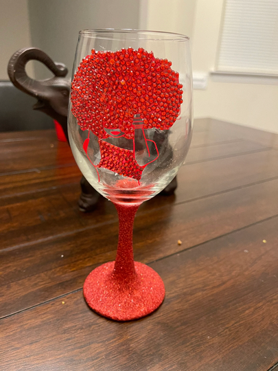 Diva Bling Wine Glass