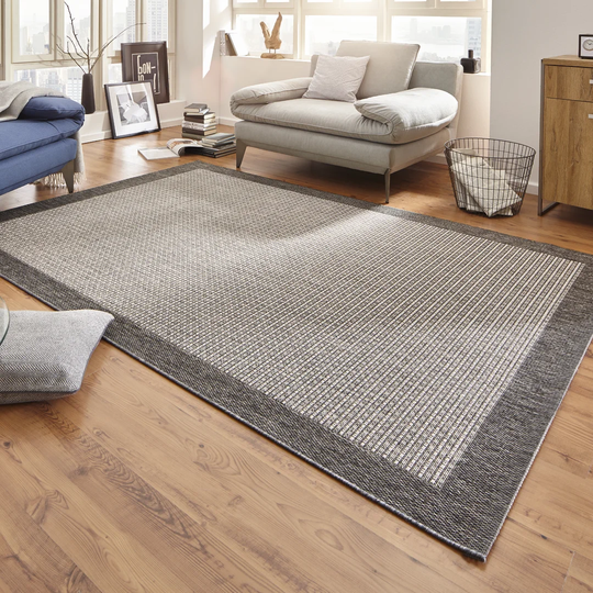 Natural Flatweave Grey Rug