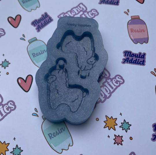 Baby Llama Earring Mould, Resin Mold, Craft, 3mm Thick, 3cm Tall